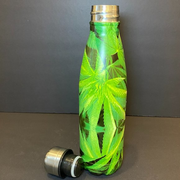 Stainless Steel Water Bottle Cannabis Themed from West Forty Nine - Picture 2 of 4